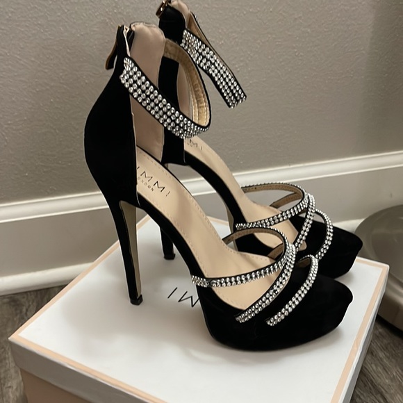 SIMMI LONDON Platform Rhinestone Heels - Picture 2 of 5